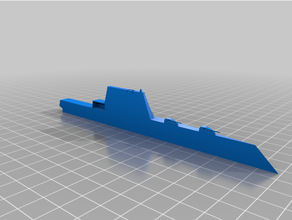 zumwalt yok edici kesmek geminin ortasında 3d print model - Mito3D