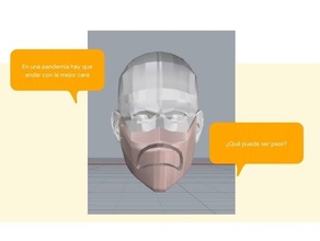 Theater Maske Coronavirus Gesicht Schutzmaske 3d print model - Mito3D