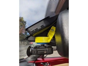 vista trasera espejo magnético rápido lanzamiento montar dashcam Miata 3d print model - Mito3D