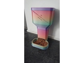 cat feeder automatic feederbowl passive food filling 3d print model - Mito3D