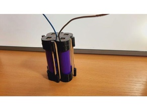 4 18650 batería paquete 3d print model - Mito3D