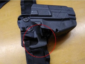 airsoft universal pistol usp holster extended release arm extend large 3d print model - Mito3D
