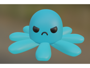colère poulpe agacé 3d print model - Mito3D