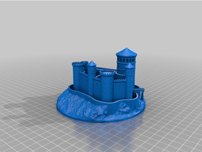 castle planter flowerpot flowers flower pot 3d print model - Mito3D
