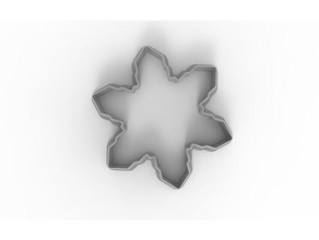 cookie cutter snowflake cake christmas ornament cookiecutter snow 3d print model - Mito3D