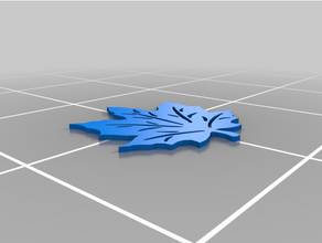 maple leaf coaster 3d print model - Mito3D