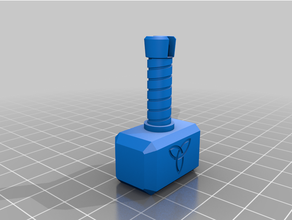 mjolnir magnetico portachiavi magnete thor Thor martello warhammer 3d print model - Mito3D