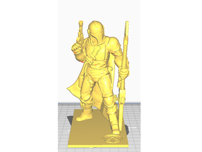 mandaloriano estátua remixar beskar base fácil impressão 3d print model - Mito3D