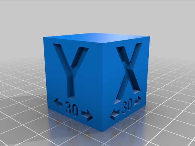 30mm calibration cube references measure fusion 360 3d printer creality ender 3 v2 3D print model - Mito3D