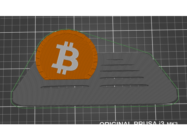 bitcoin kan logo kripto para 3D print model - Mito3D