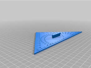 Geodreieck taktil Dreieck einstellen Quadrat 90 45 blind Geometrie Mathematik visuell beeinträchtigte 3d print model - Mito3D