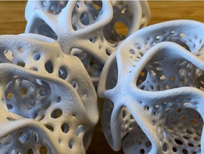 voronoi gyroid spheres aquarium coral decoration geometry math art organic shape 3d print model - Mito3D