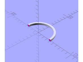 openscad arc Générateur circulaire elliptique parabolique 3d print model - Mito3D