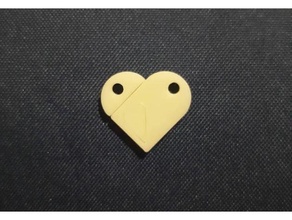 keychain heart pendant valentine 3d print model - Mito3D