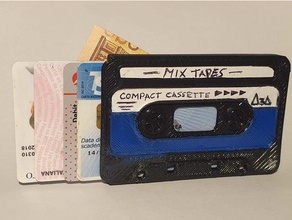 cassette wallet slim 3d print model - Mito3D