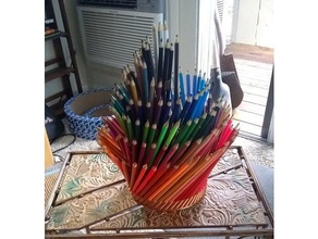 colored pencil holder multicolored 3d print model - Mito3D