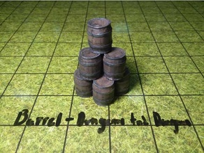 barrel - dungeons dragons model roleplaying 3d print model - Mito3D