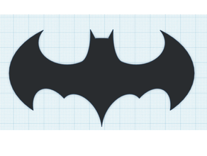batman logo símbolo 3d print model - Mito3D