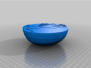 fayz 30 waves exaggerated hills flat book circle land landscape michael grant sci fi sphere 3d print model - Mito3D