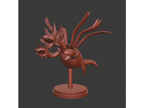 hydreigon dragon figure miniature monster pokemon resin print stl 3d print model - Mito3D