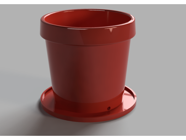 simple planter pot flower small 3D print model - Mito3D