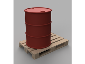 euro paleta petróleo barril 1 14 114 pasatiempo ferrocarril escala entrenar 3d print model - Mito3D