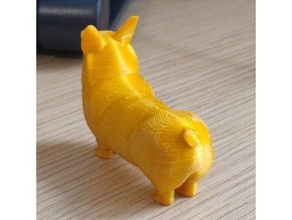 corgi animal caña perros frasco perro escondido 3d print model - Mito3D