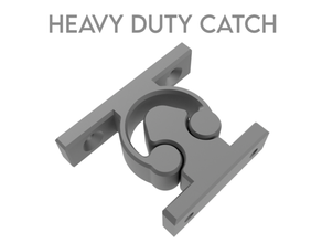 door retaining catch heavy duty hardware gate latch lock open print place snap 3d print model - Mito3D