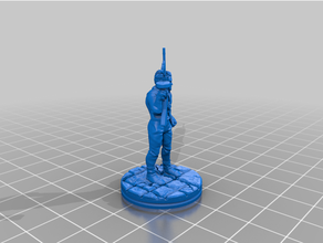 arkham orrore investigatore soldato 3d print model - Mito3D