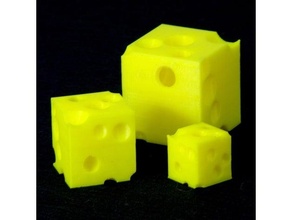 swiss cheese block keyring food keychain prop 3d print model - Mito3D