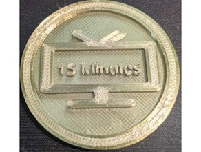 tv time coin allowance 3d print model - Mito3D