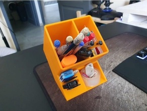 pencil box desk organizer case holder usb 3d print model - Mito3D