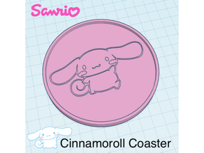 cinnamoroll coaster sanrio cafe cinnamon dog kitty shinamorru 3d print model - Mito3D