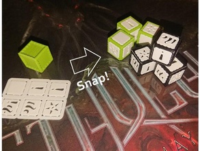 snap dice - death die cthulhu 3d print model - Mito3D