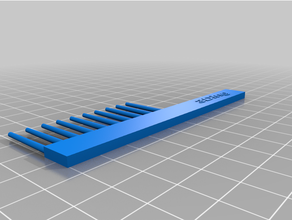 simple customizable comb inscribed 3ding personalized 3d print model - Mito3D