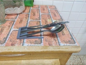 knife spoon fork holder butter cutlery flatware kitchen utensils silverware utensil 3d print model - Mito3D