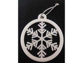 snowflake christmas tree ornament decoration 3d print model - Mito3D