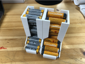 estensibile batteria titolare supporto aaa aa 3d print model - Mito3D