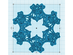 hp houses snowflake harry potter ornament 3d print model - Mito3D