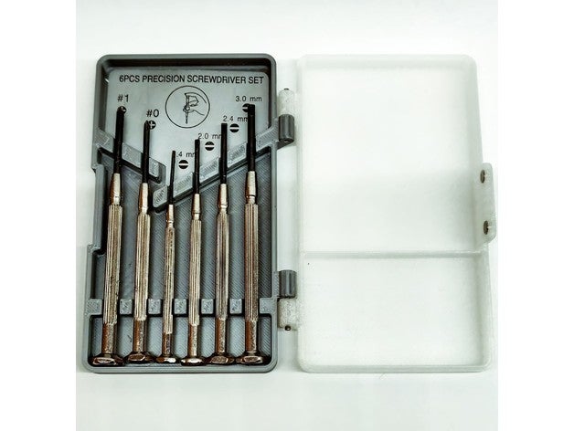 precision screwdriver case diy hinge screw holder 3D print model - Mito3D