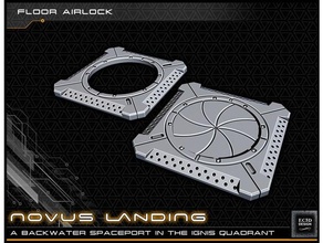 floor airlock - 28-32mm gaming novus landing 28mm rpg scifi starfinder star wars tabletop wargaming 3d print model - Mito3D