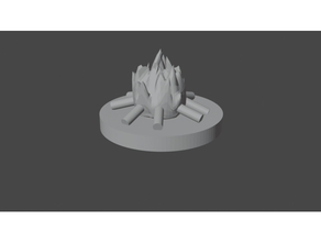 25mm base feu camp soutiens nécessaire dnd miniature soutenir soutien 3d print model - Mito3D