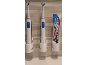 braun eletrial escova dente banheiro parede suporte parafuso acessórios elétrico monte 3d print model - Mito3D