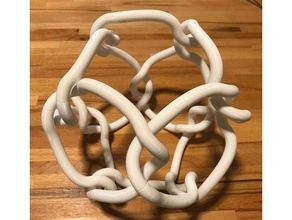 symmetrisch Dodekaeder Knoten 3d print model - Mito3D
