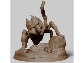 Bob freundlich Spinne Riese Skulpturen Spinnentier dnd Fantasie Riesenspinne springende Skulptur 3d print model - Mito3D