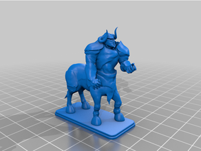 heroquest sl chaos centaur edit games boardgame boardgames fantasy gamesworkshop hero milton bradley quest tabletop gaming warrior 3d print model - Mito3D