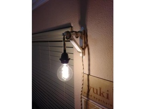light bulb wall hook decor led holder 3d print model - Mito3D