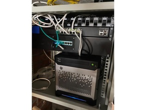mikrotik hex router rack mount office 2 unit bracket network 3d print model - Mito3D
