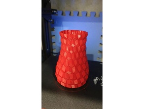 levitation curved honeycomb vase decor flower modern design 3d print model - Mito3D