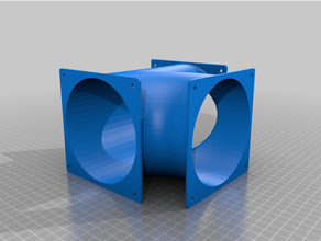 directional piece 3d printer accessories 120mm fan enclosure abs fume extractor ventilation 3d print model - Mito3D